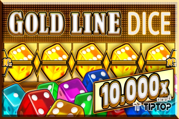 24132 gold line dice